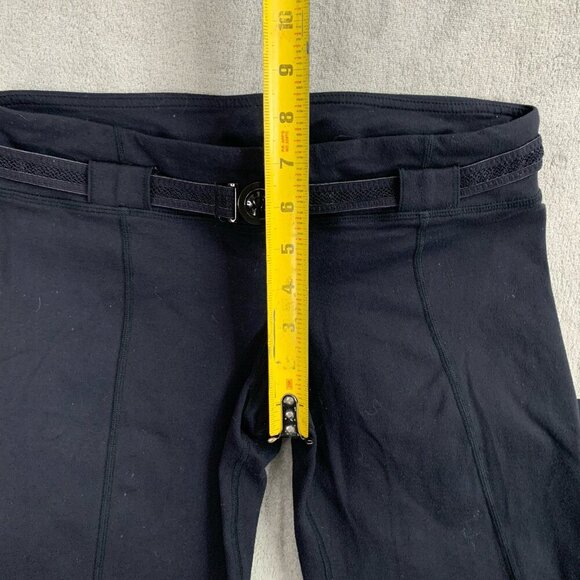 Lululemon Pants Womens Size 8 Black Belt It Out Crop Leggings Athleisure Workout - Picture 6 of 10
